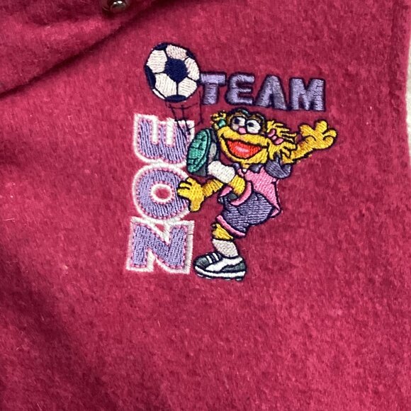 Vintage Y2K Sesame Street Soccer Varsity Jacket Snap Front 5T - Picture 11 of 16